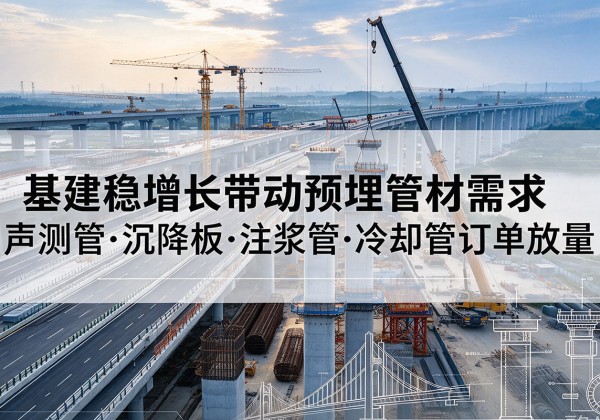 平顶山基建稳增长带动预埋监测管材需求，声测管、沉降板、注浆管订单持续放量